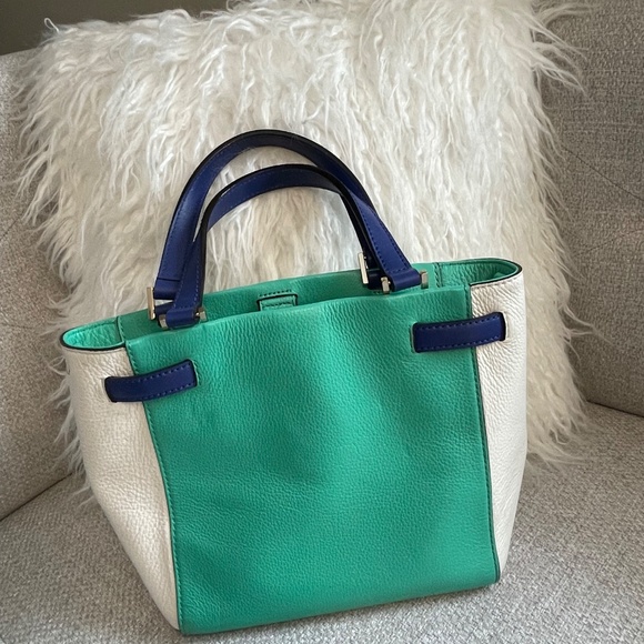 Kate Spade Blue Colour Block Handbag - Picture 3 of 12